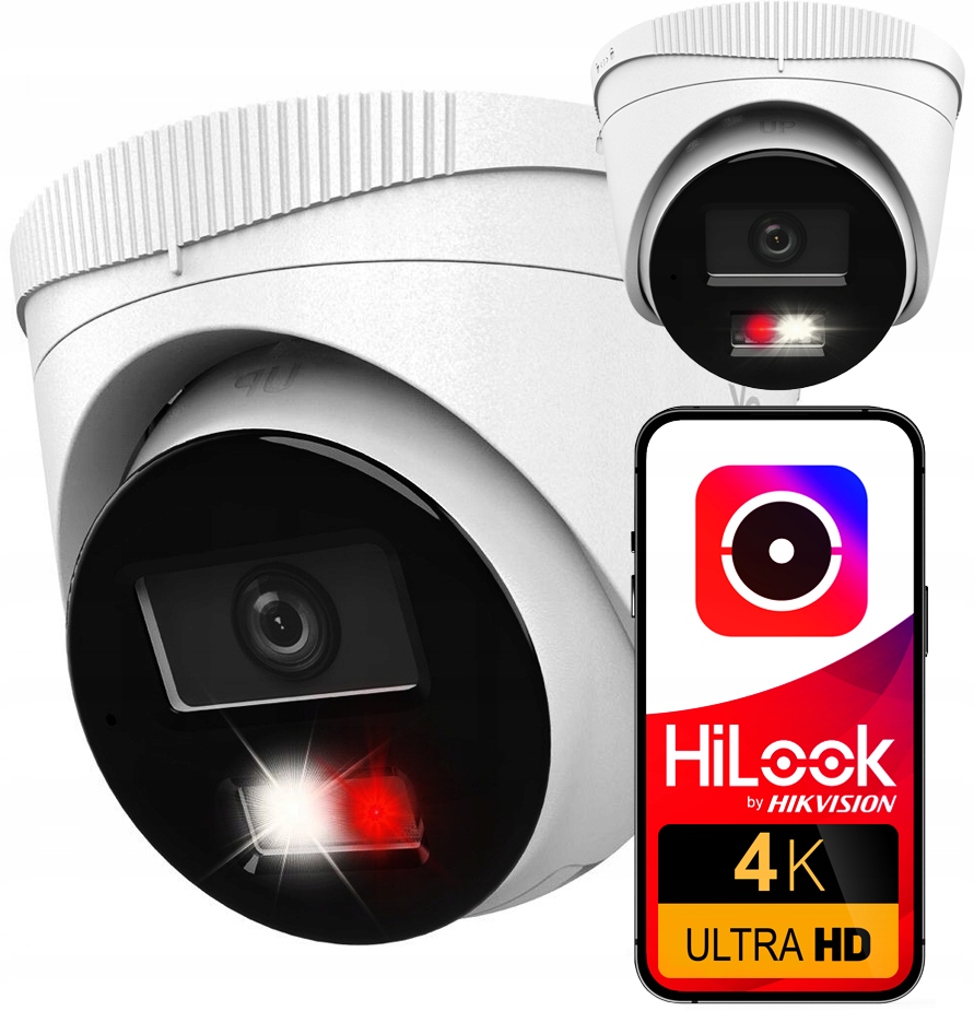 8MPx PoE Ip kamera Hilook Hikvison 4K Smart Hybrid Light Vonkajšia Ip PoE