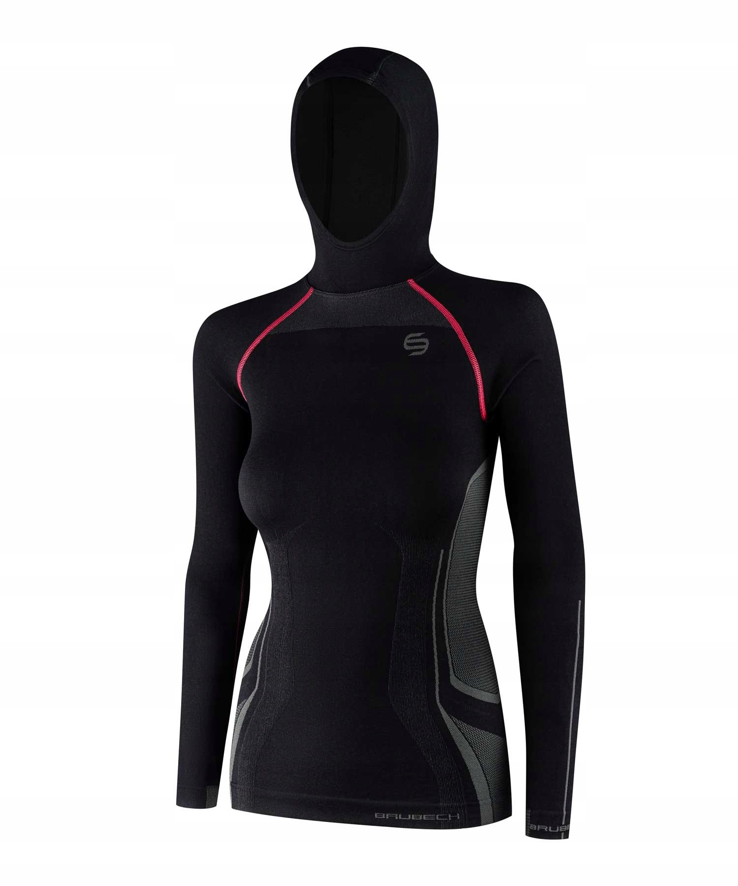 Damska bluza sportowa z kapturem Brubeck czarny XL