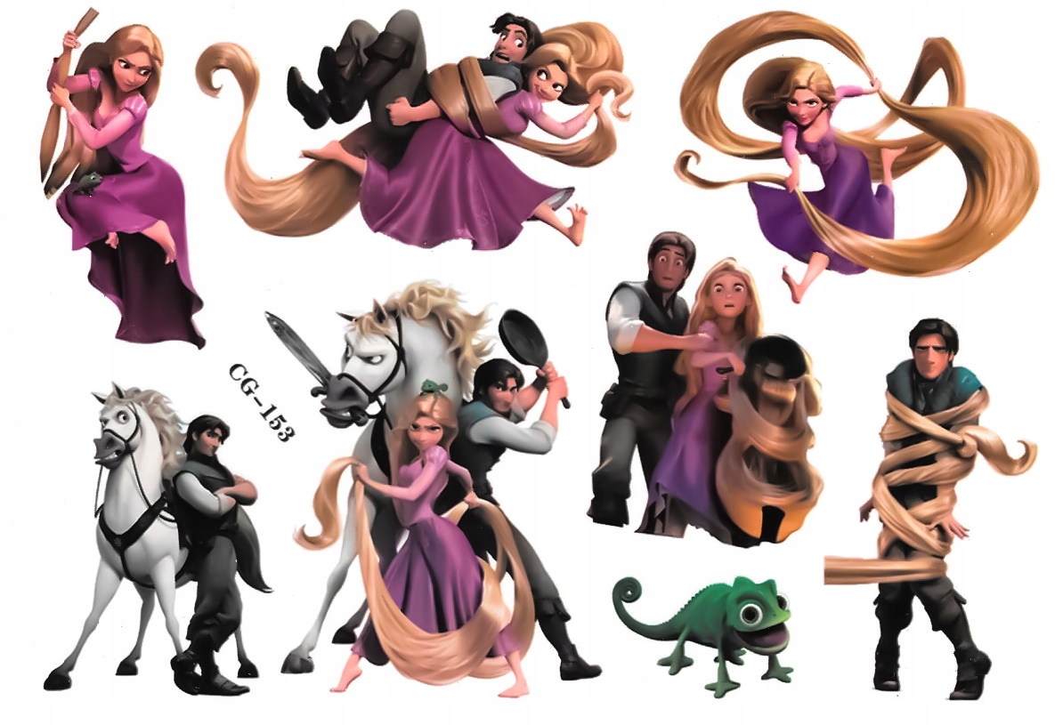 

Tatuaże dla dzieci zaplątani roszpunka flynn rider