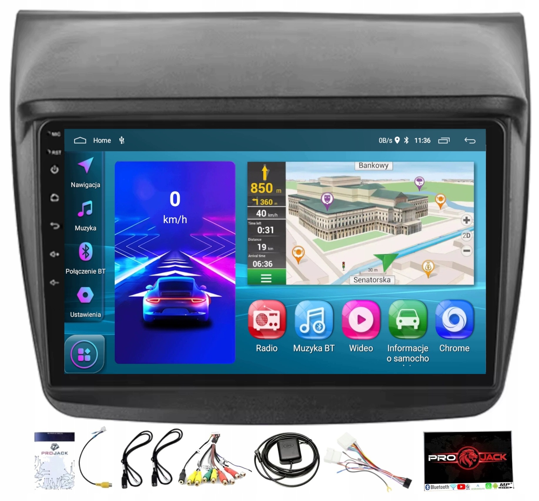 Autorádio Android Mitsubishi Pajero 2008-2016 Wifi Usb 4/64GB