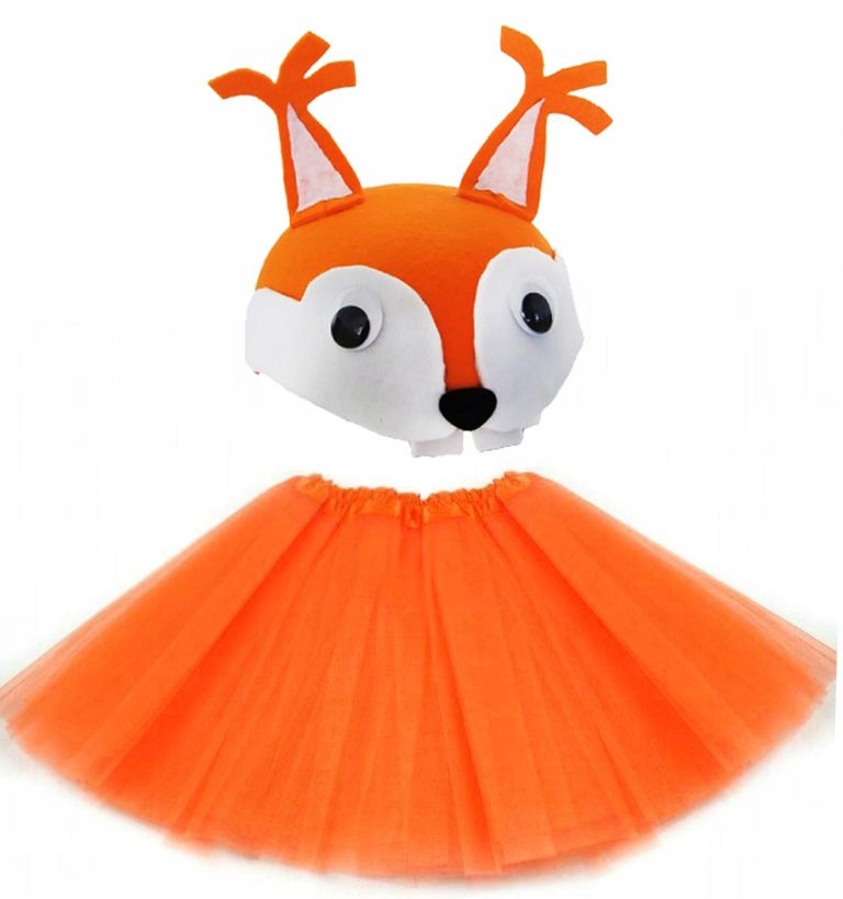 CZAPKA + SPÓDNICZKA STRÓJ WIEWIÓRKA JESIEŃ 3-9 LAT