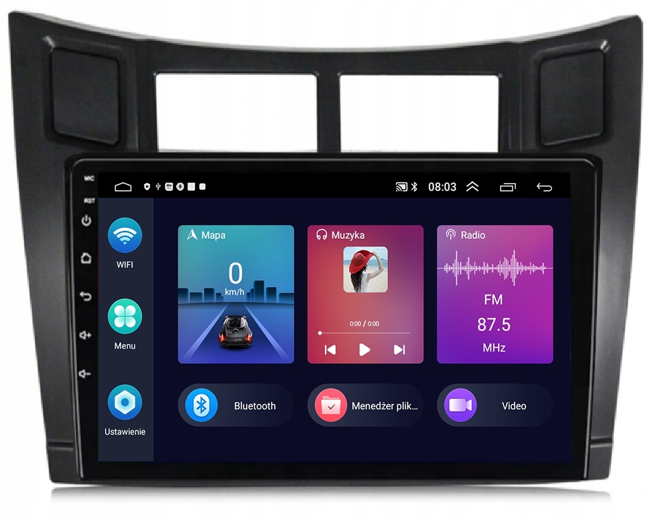 Rádio Gps Android Navigácia Toyota Yaris 2005-2012 Bt Carplay 4GB 64GB