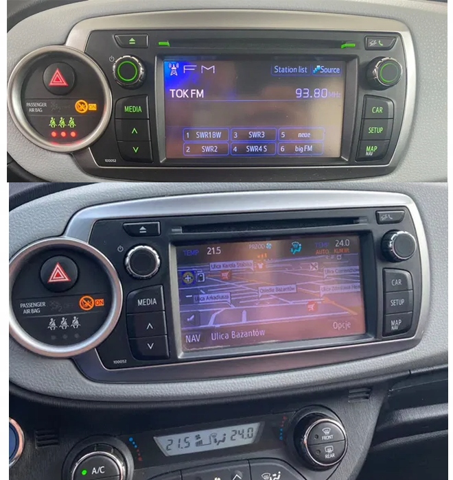 Mapa Toyota Yaris (2011-2014) Toyota Dotykový Ovládač