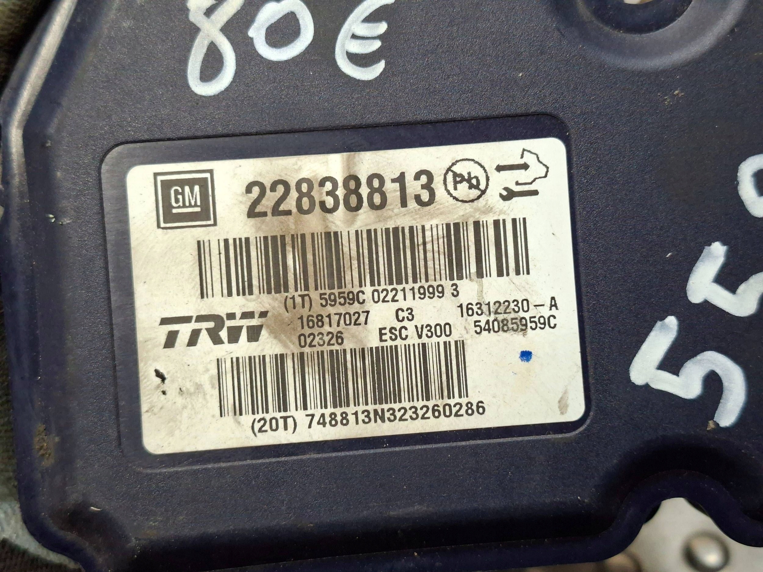 pump control unit ABS CHEVROLET MALIBU 11- 22838813 54085959C