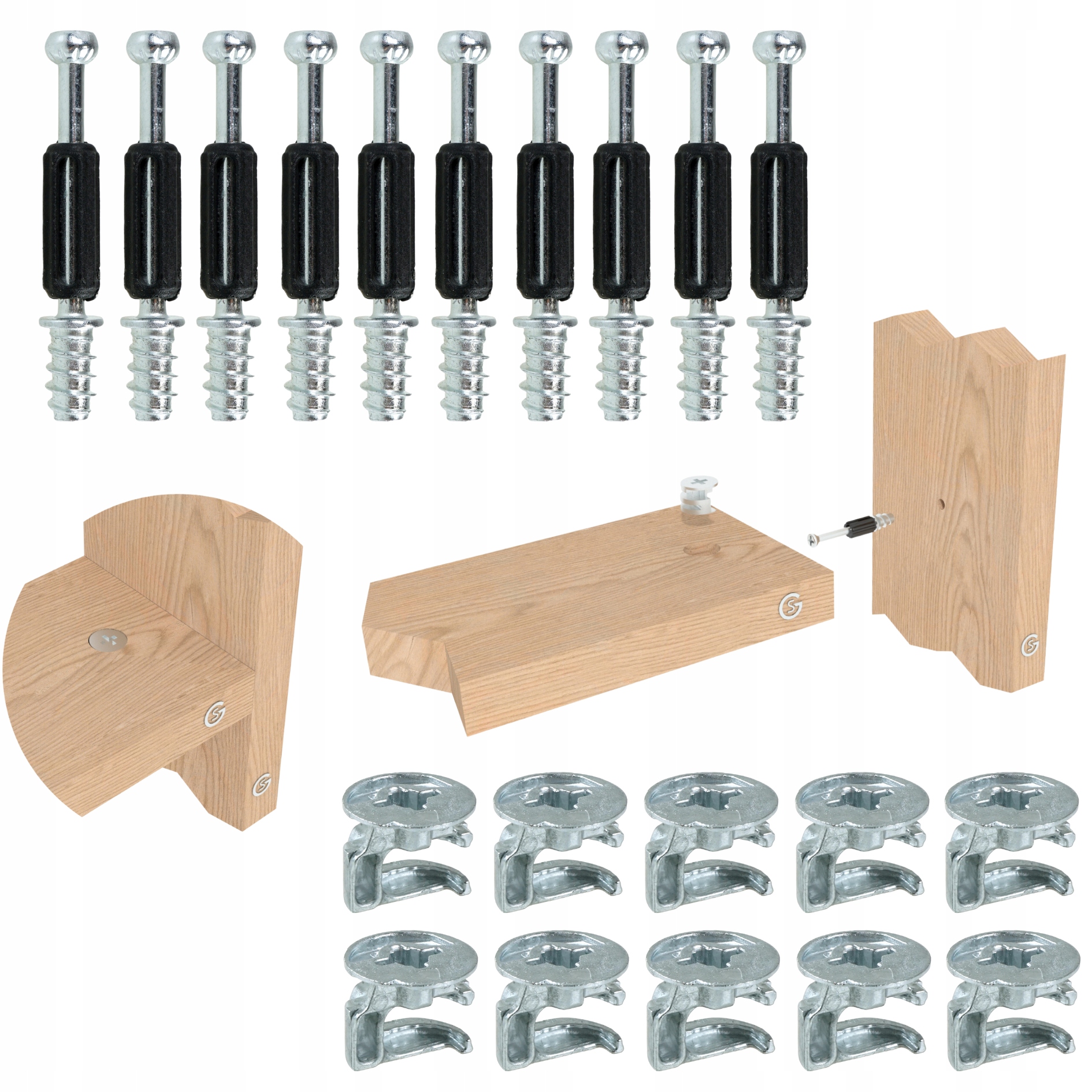 Excentrický nábytkový konektor 34 mm, kompletná sada konektorov pre nábytok 1000 ks