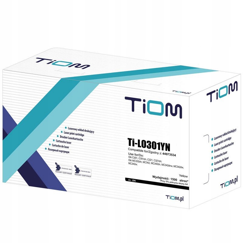 Toner Tiom do Oki C301Y 44973533 1500 str.