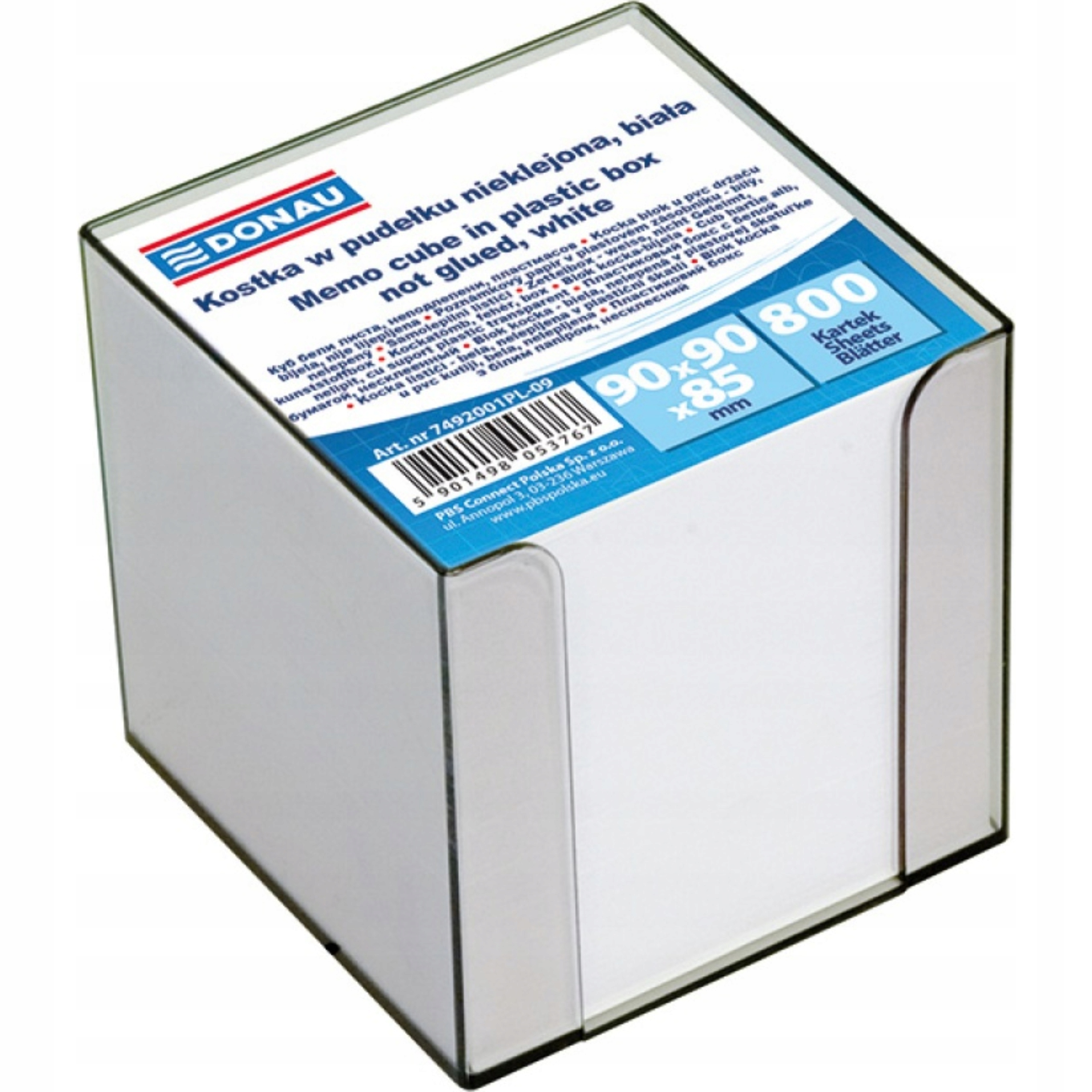 

Kostka nieklejona w pudełku 95x95x95mm biała 800k