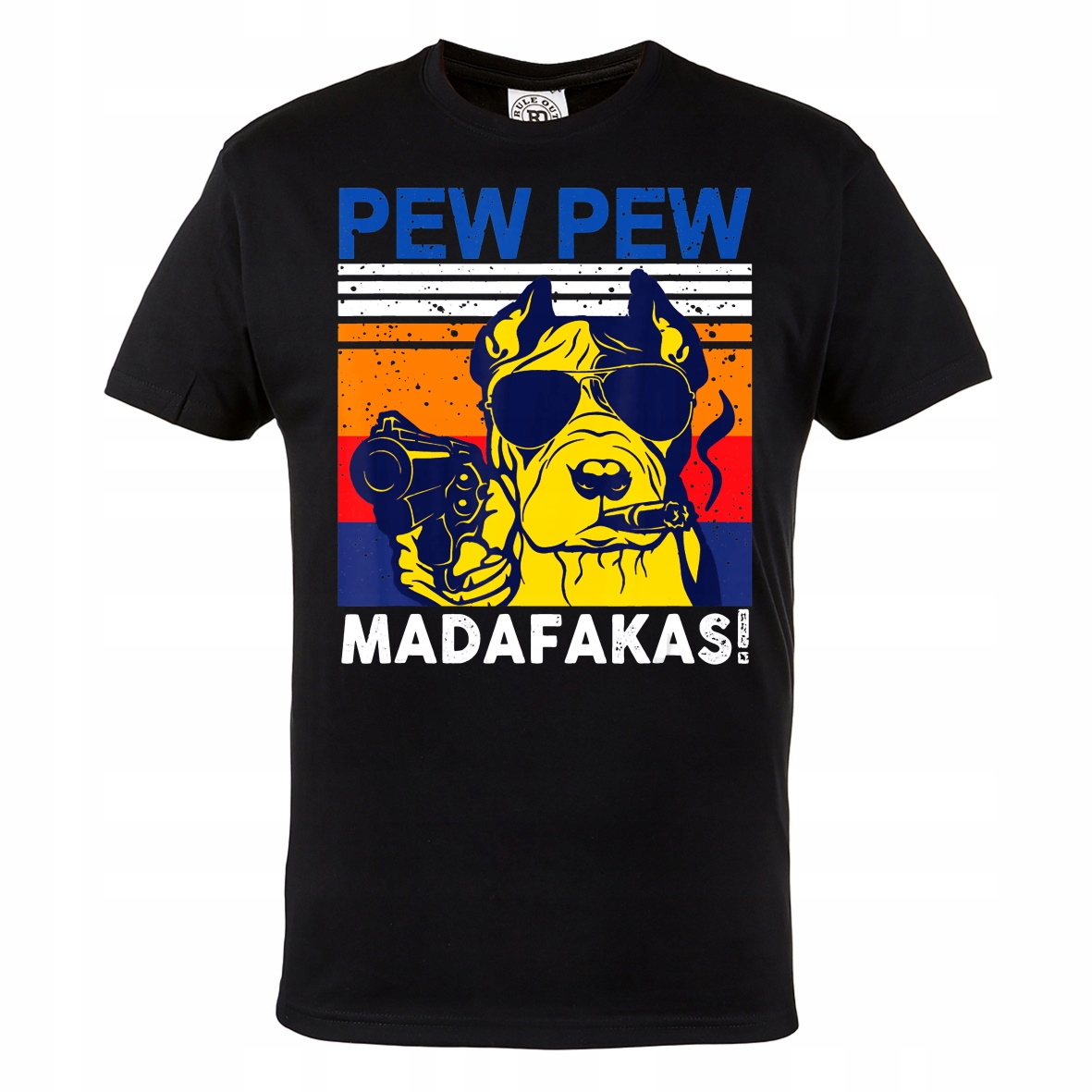 

Męska Koszulka Pies Pew Pew Madafakas