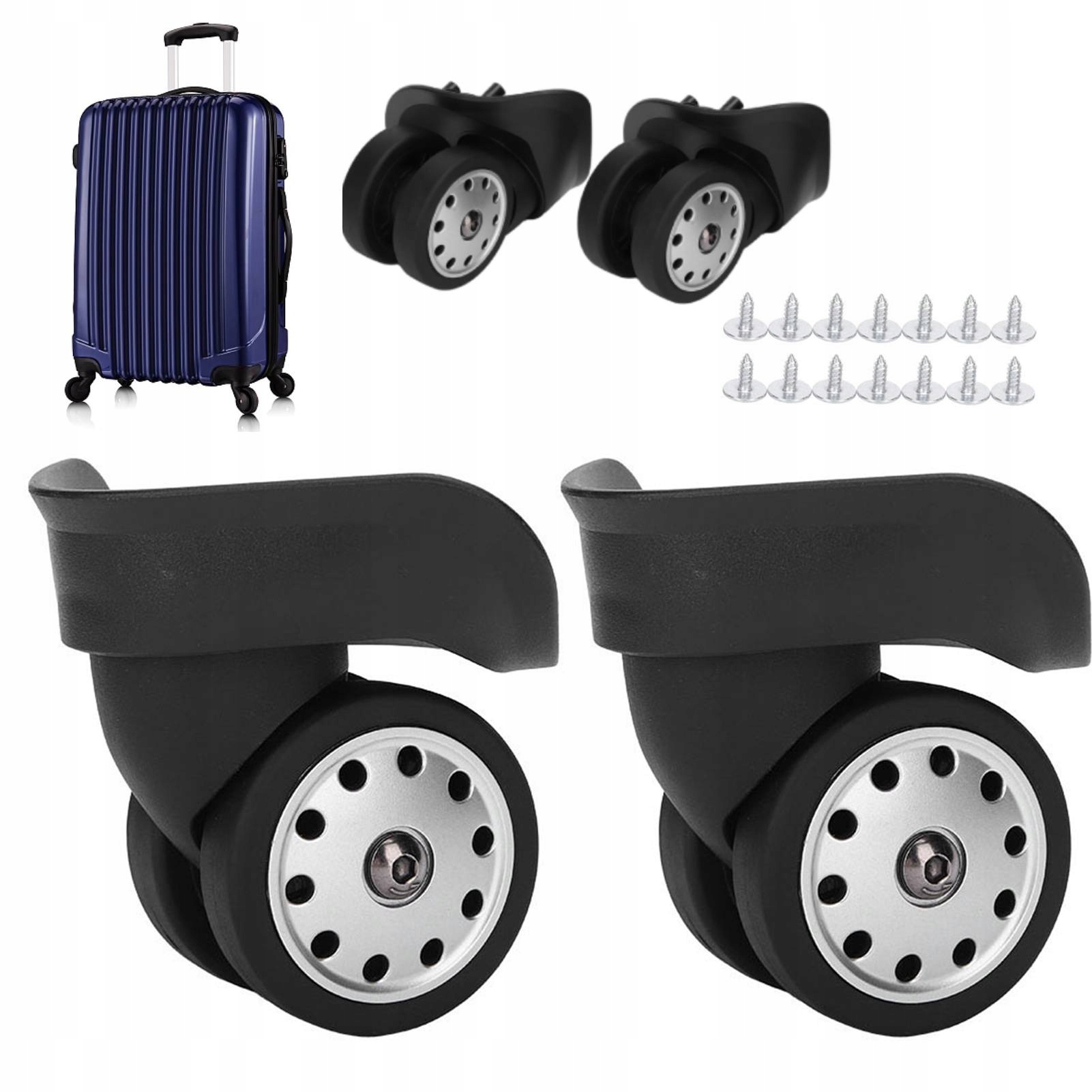 2xPOROWATE KÓŁKO UNIWERSALNE KÓŁKA DO WALIZKA PODRÓŻNA AKCESORIA ZEWNĘTRZNE