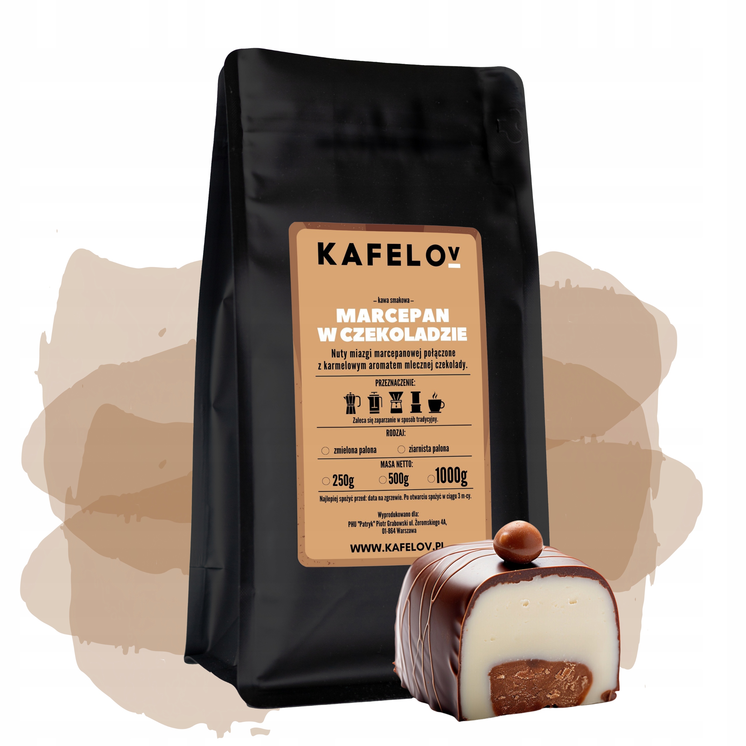Levně Káva Kafelov Marcipán V Čokoládě 1000 g mletá