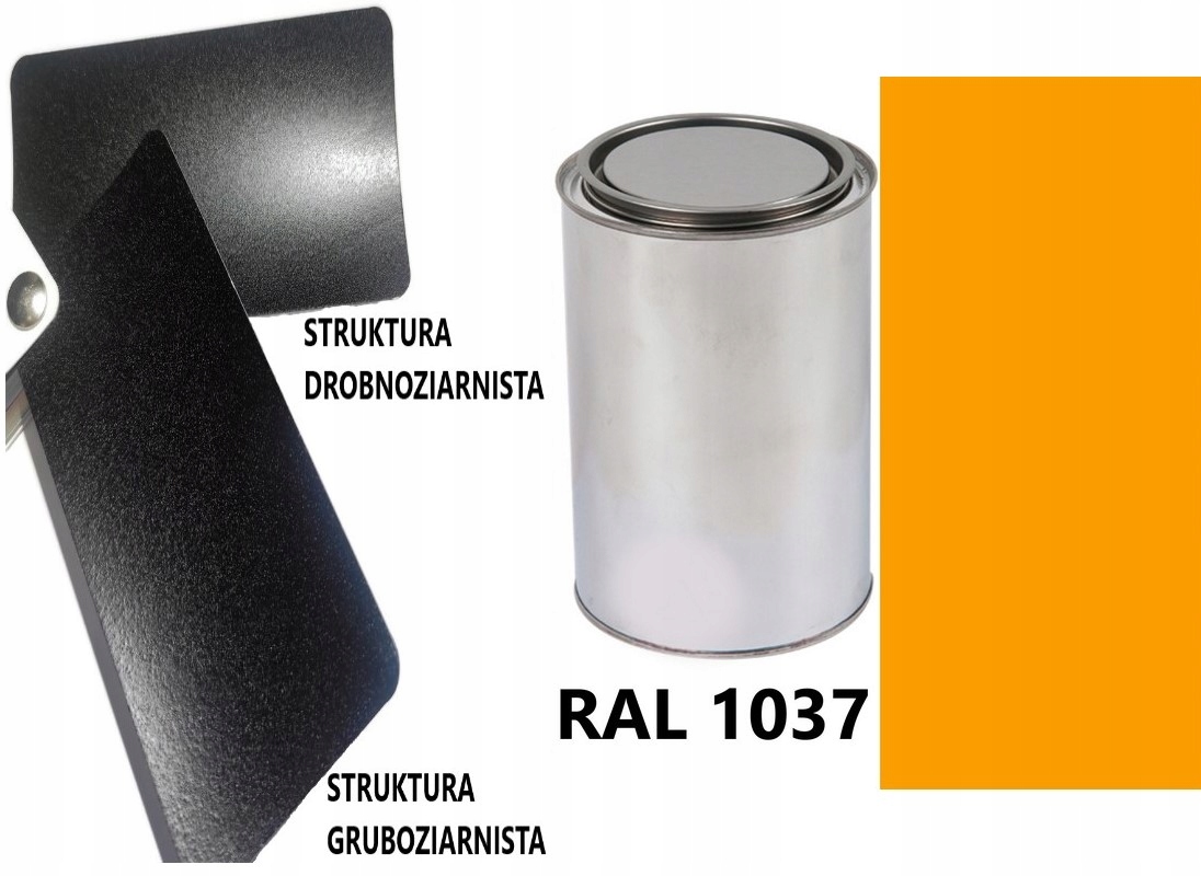 STRUKTURA DROBNOZIARNISTA RAL 1037 PÓŁPOŁYSK DO PLASTIKU METALU AKRYL 1L