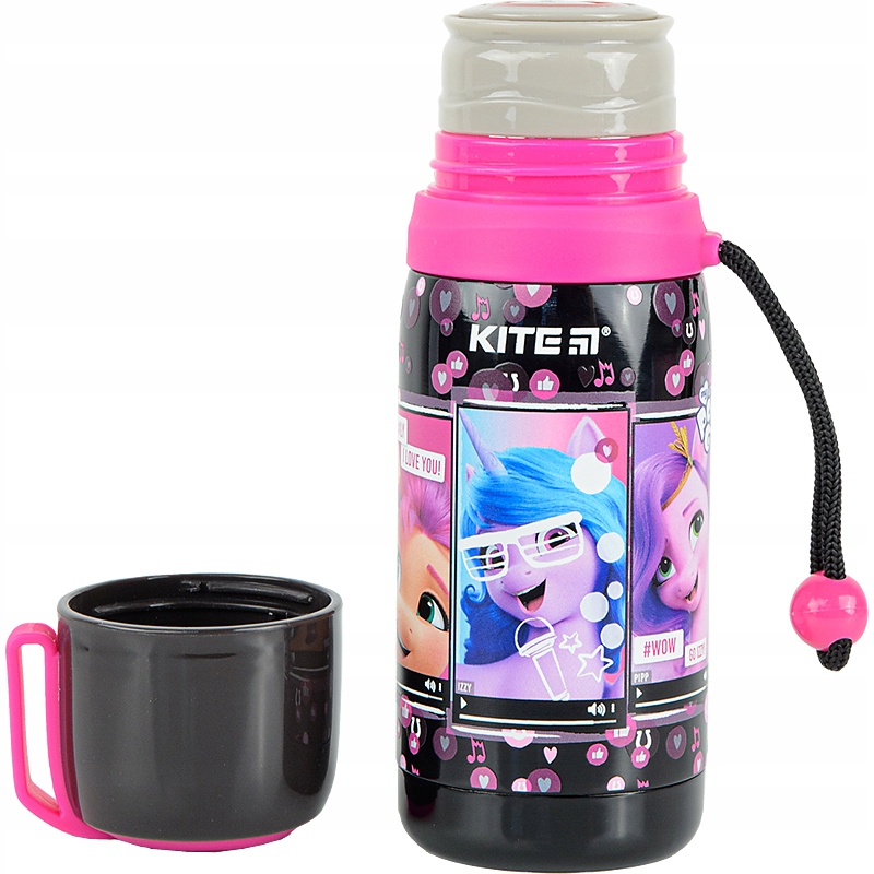 TERMOS DLA DZIECI Z KUBKIEM METALOWY 350 ml MY LITTLE PONY KITE Model LP22-328