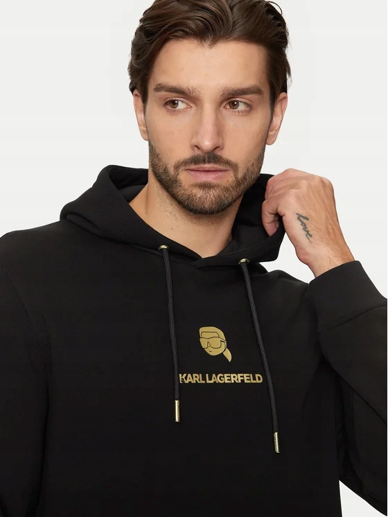 Karl Lagerfeld Bluza Męska czarna rozmiar XL 705711 500900
