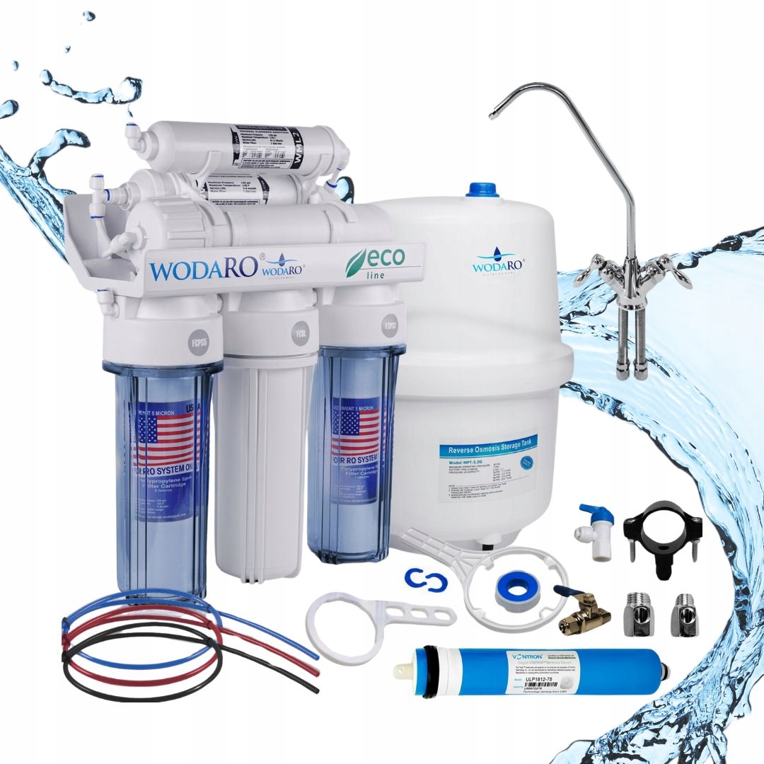 Filtr na vodu do kuchyňské skříňky Wodaro RO6 HelloPure s mineralizací kohoutku