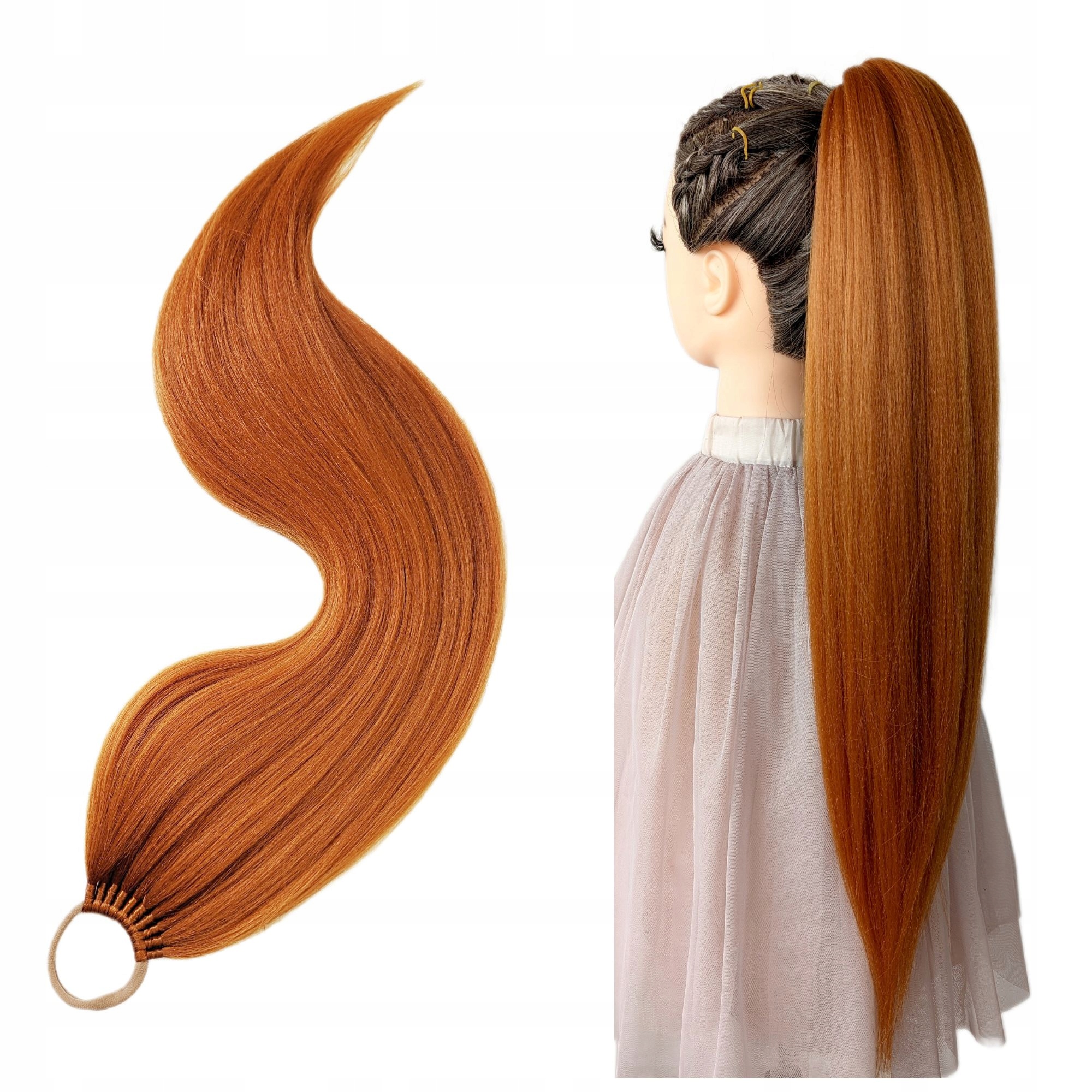 Koník připínací na gumičku, Kuc-Gumka, Příčesek, rudý, Jantarová Nimfa, 60 cm