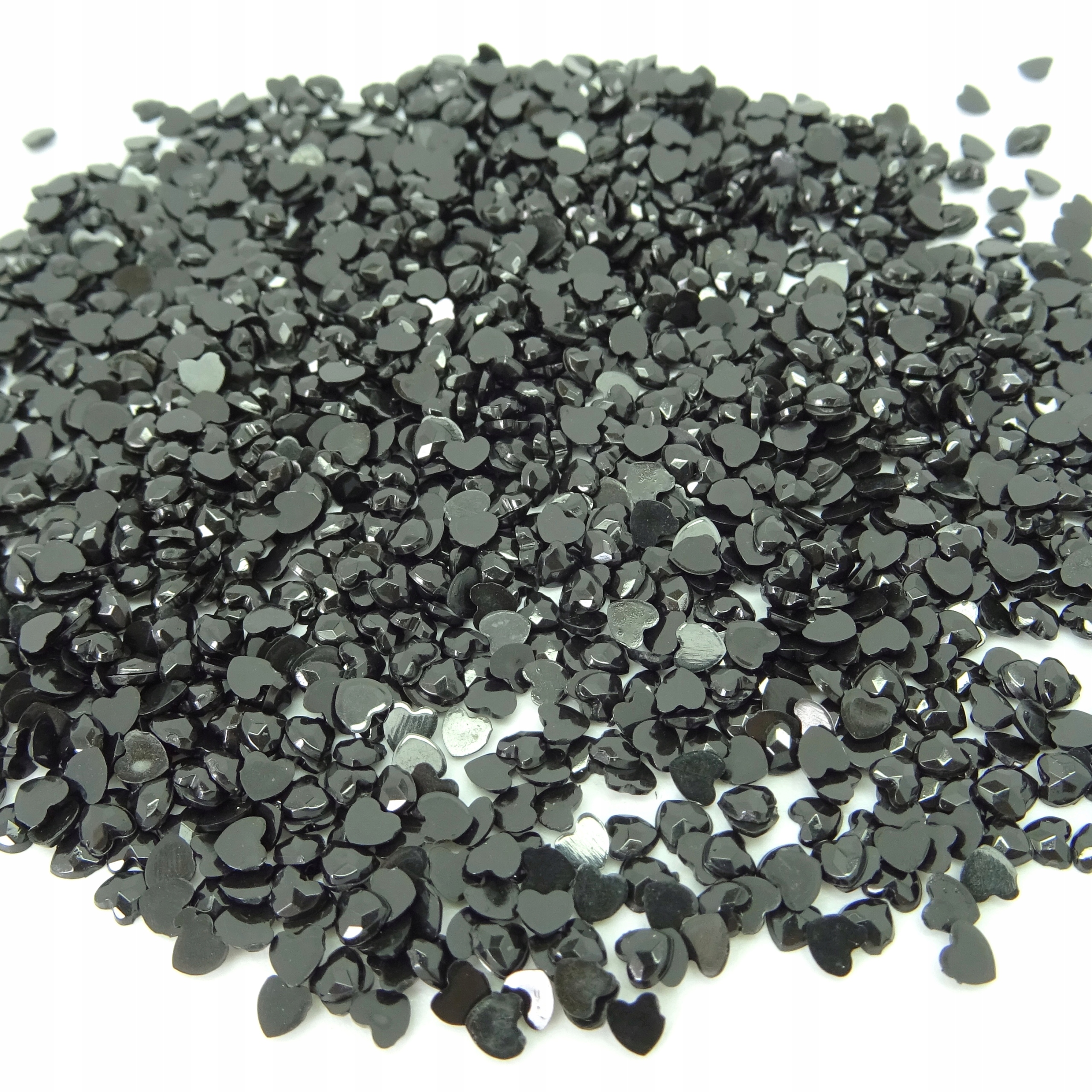Serca Dżety Luzem Akryl Czarny 2,5mm 1000szt