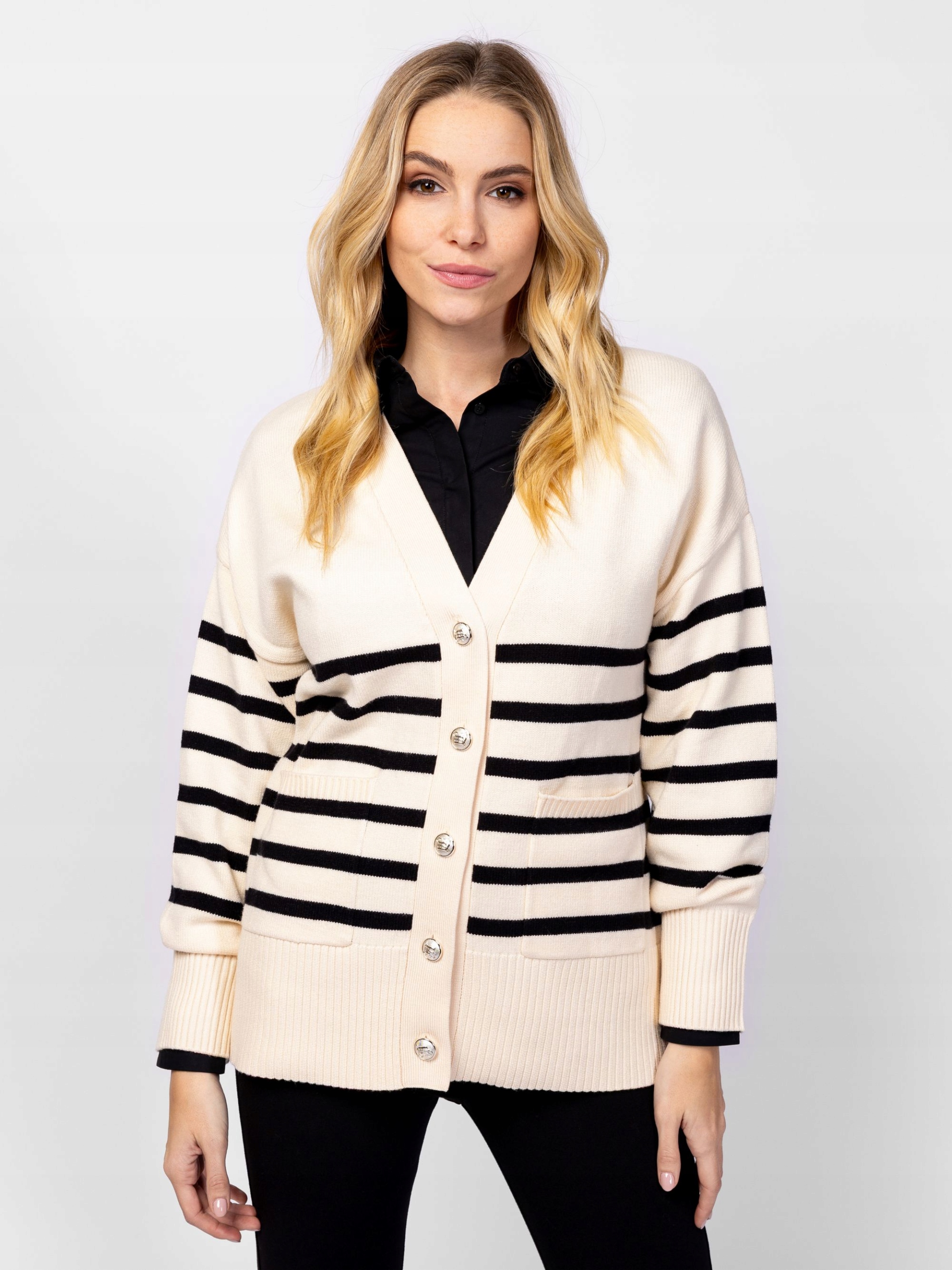 Heavy Tools Dámský Klasický Rozepínací Svetr Hana Ivory Krémový XL