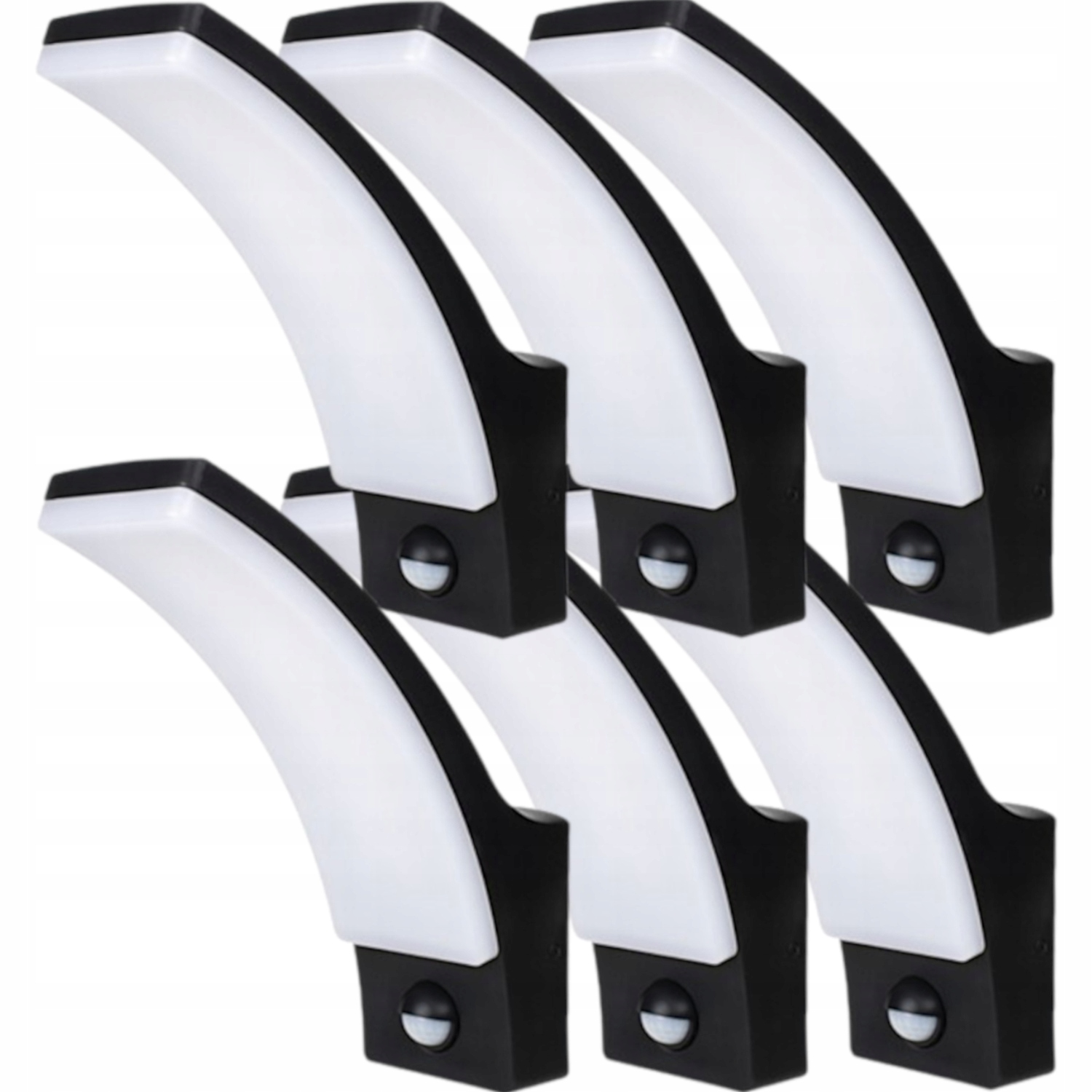 6 x Led fasádní lampa IP65 Nástěnné svítidlo pro fasádu Snímač pohybu soumraku