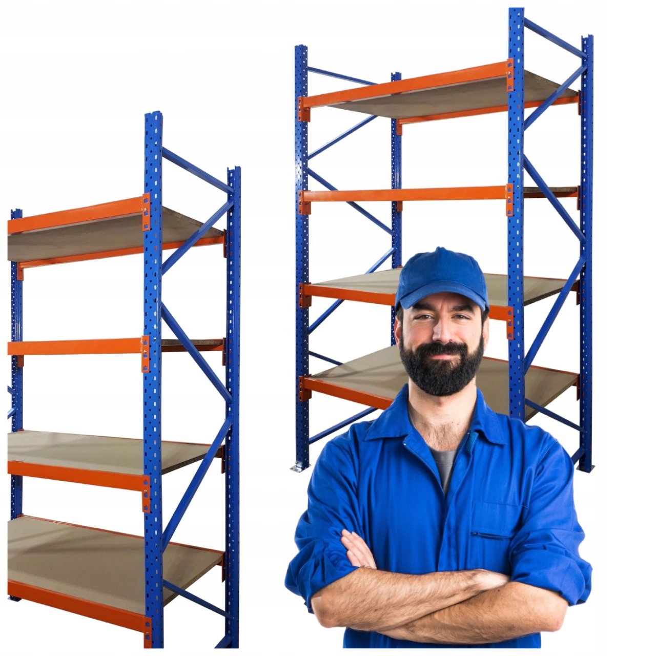 Skladový Kovový Regál Odolný, Silný, 4 Police H=2000 MM MRC-17