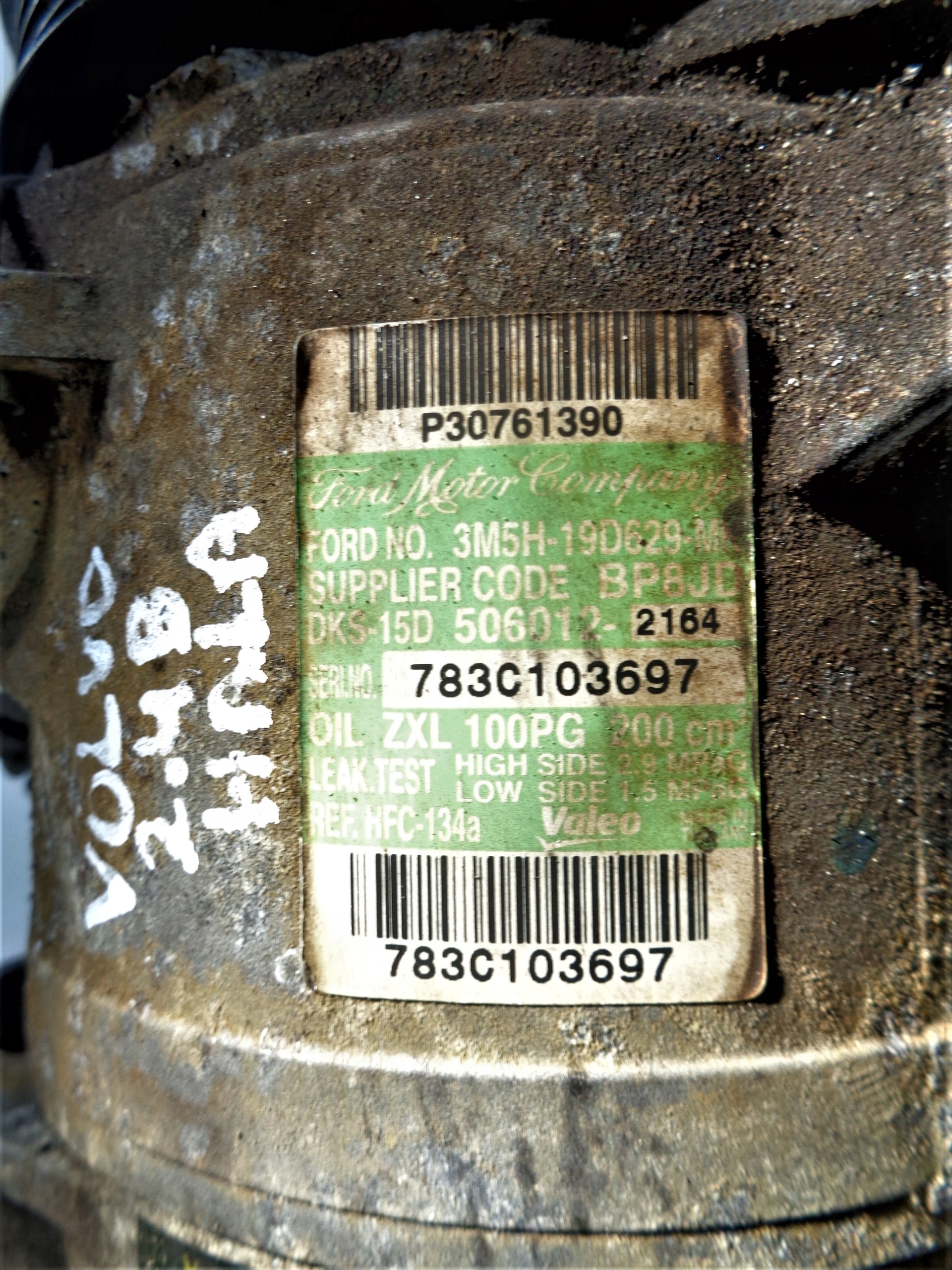 VOLVO C70 2.4 Klimakompressor klimaanlage 3M5H-19D629-MK