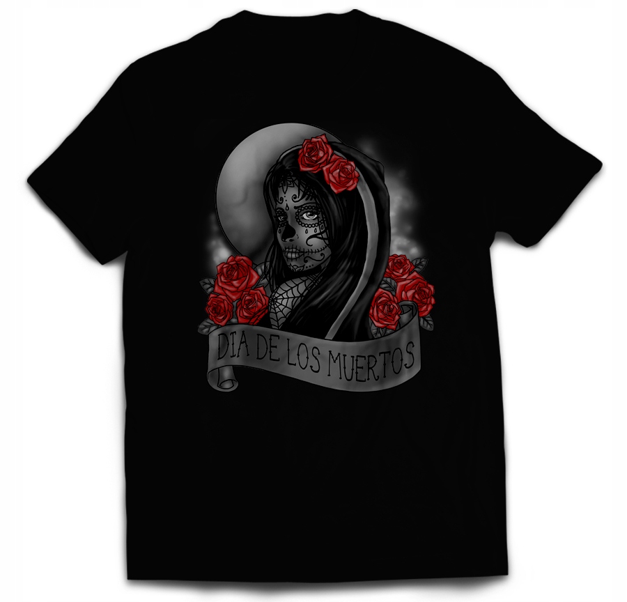 

Dia De Los Muertos Halloween Maska Tatuaż XL