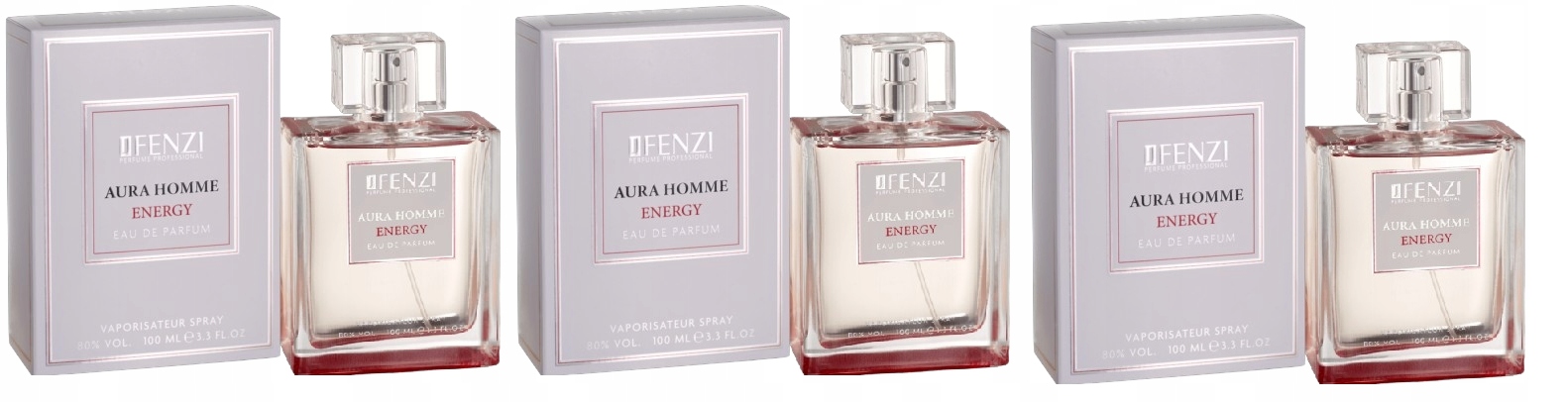 JFenzi Aura Homme Energy 3x100ml parfémovaná voda