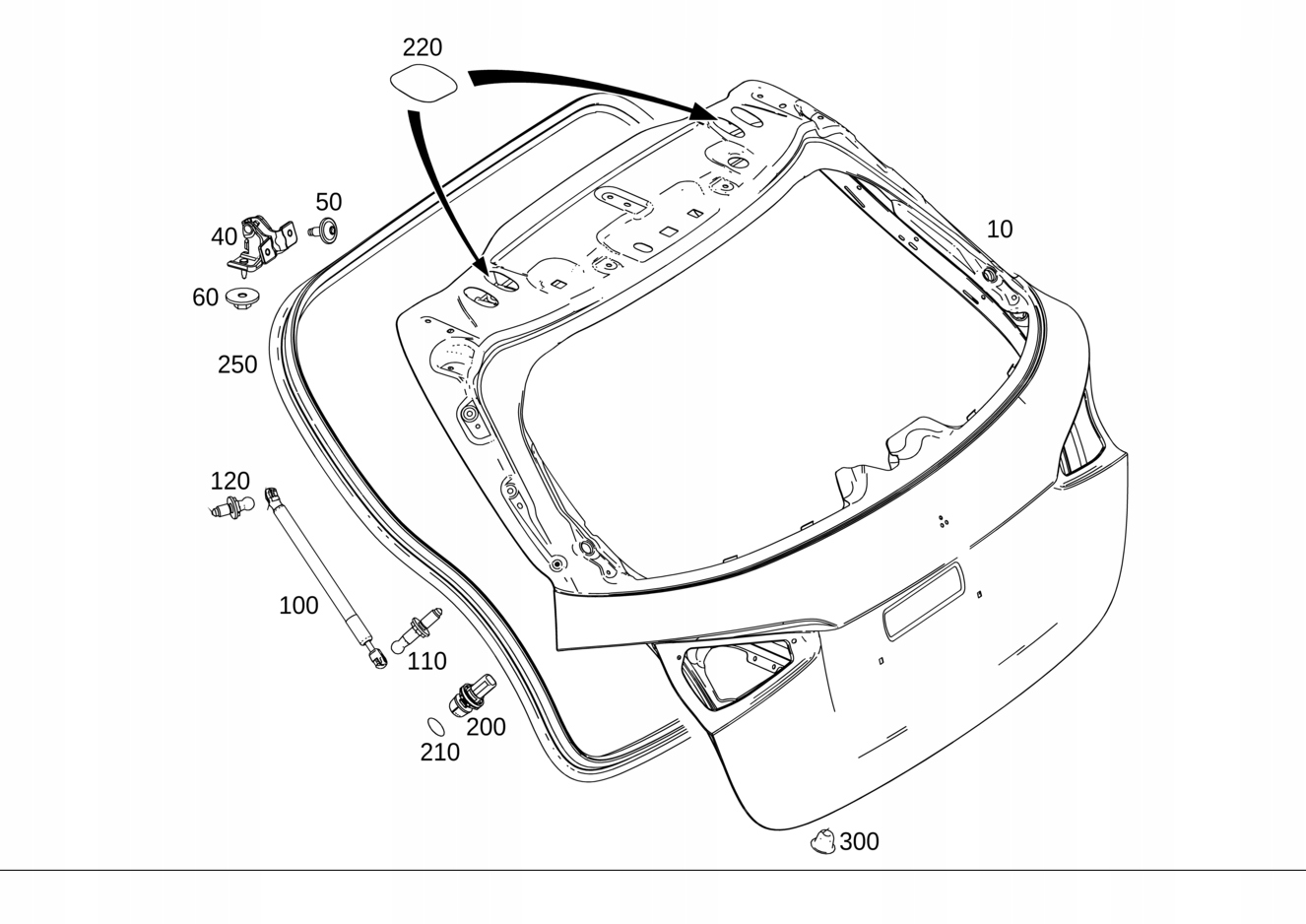 KLAPA TYLNA BAGAŻNIKA MERCEDES A KLASA W177