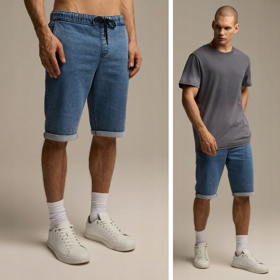 Spodenki Jeansowe Męskie Diverse Krótkie Spodnie Szorty Na Co Dzień