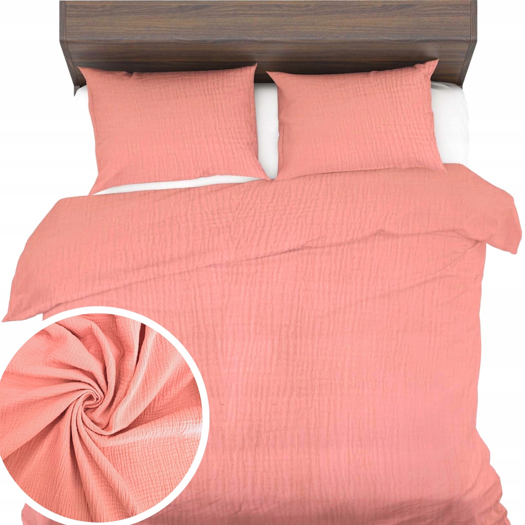 Povlečení Mušelín 160x200+1x70x80 Jemné prodyšné povlečení Přírodní Eko