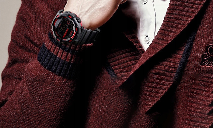 Zegarek Skmei sportowy wodoodporny koperta 50mm rozmiar dla każdego WR50 Materiał paska tworzywo sztuczne