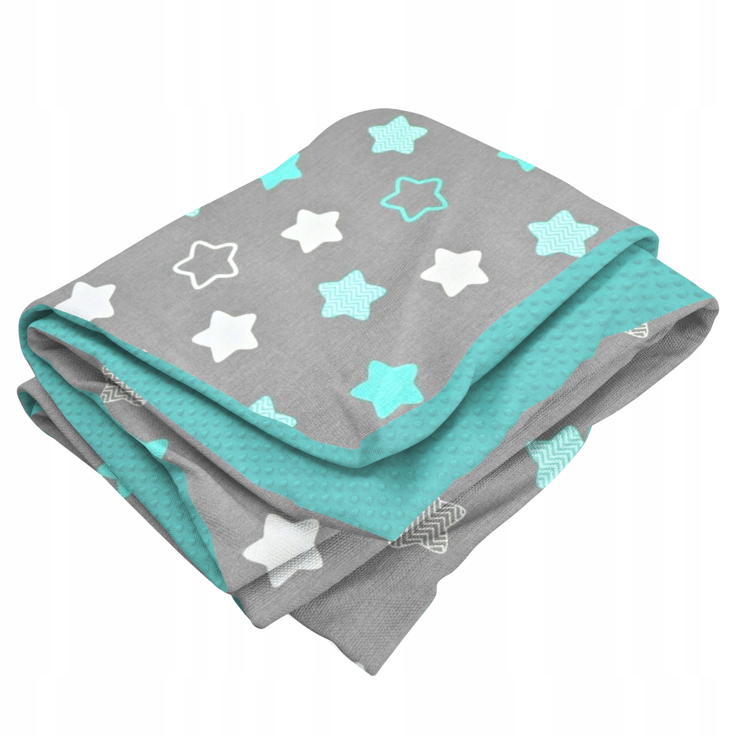 Oboustranný přehoz 140x200 Bavlna Polar Minky Hvězdičky