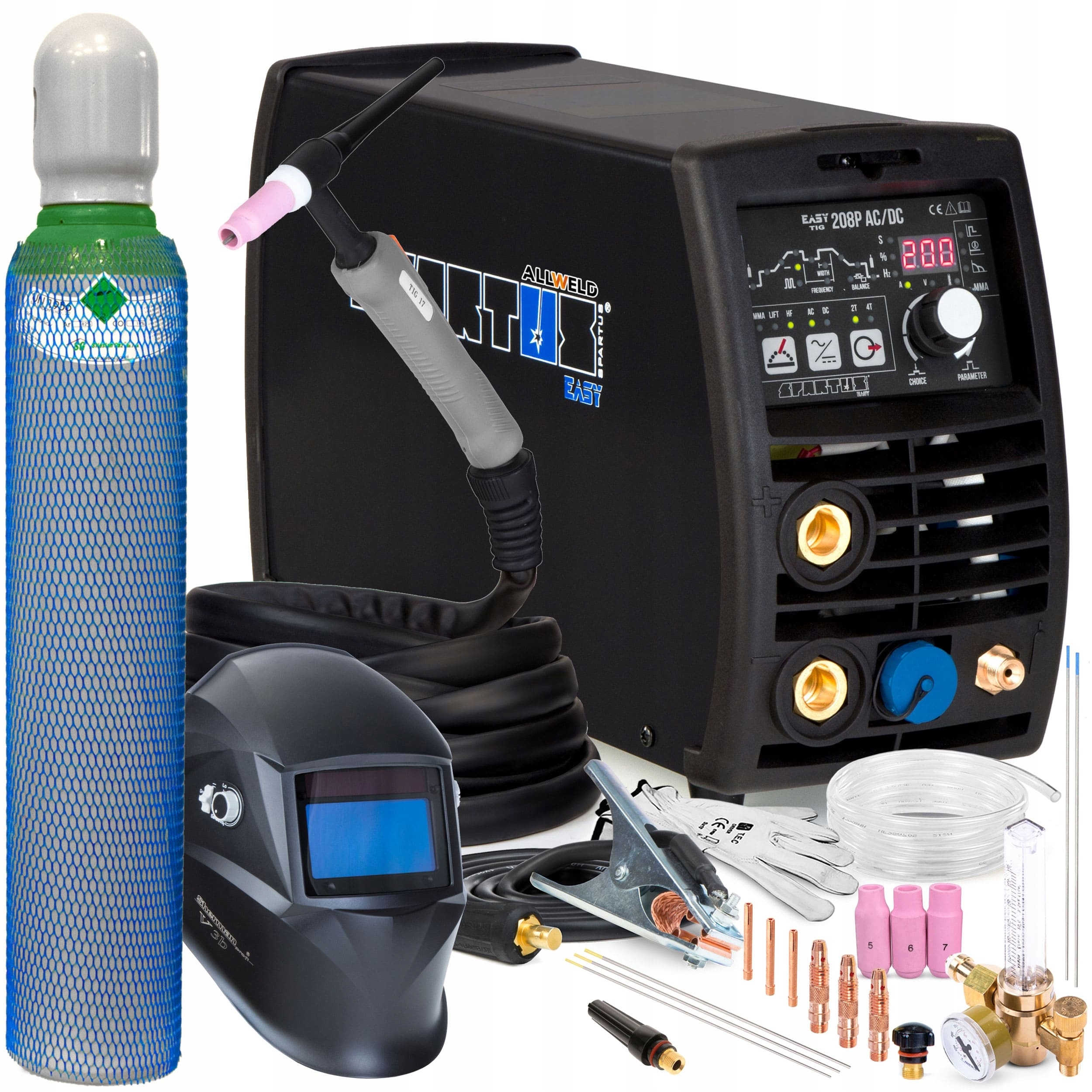 Invertorová Svářečka Spartus Easy Tig 208P Ac/dc Mma Puls 200A 230V Alu Hf