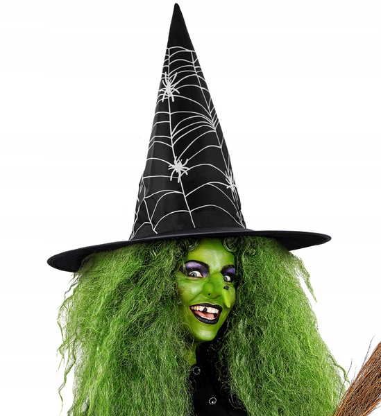 KAPELUSZ WIEDŹMY CZAROWNICY BABY JAGI Z PAJĘCZYNĄ Marka Widmann