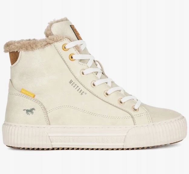 Mustang Dámské Béžové Zateplené Vysoké Tenisky 39 Jop