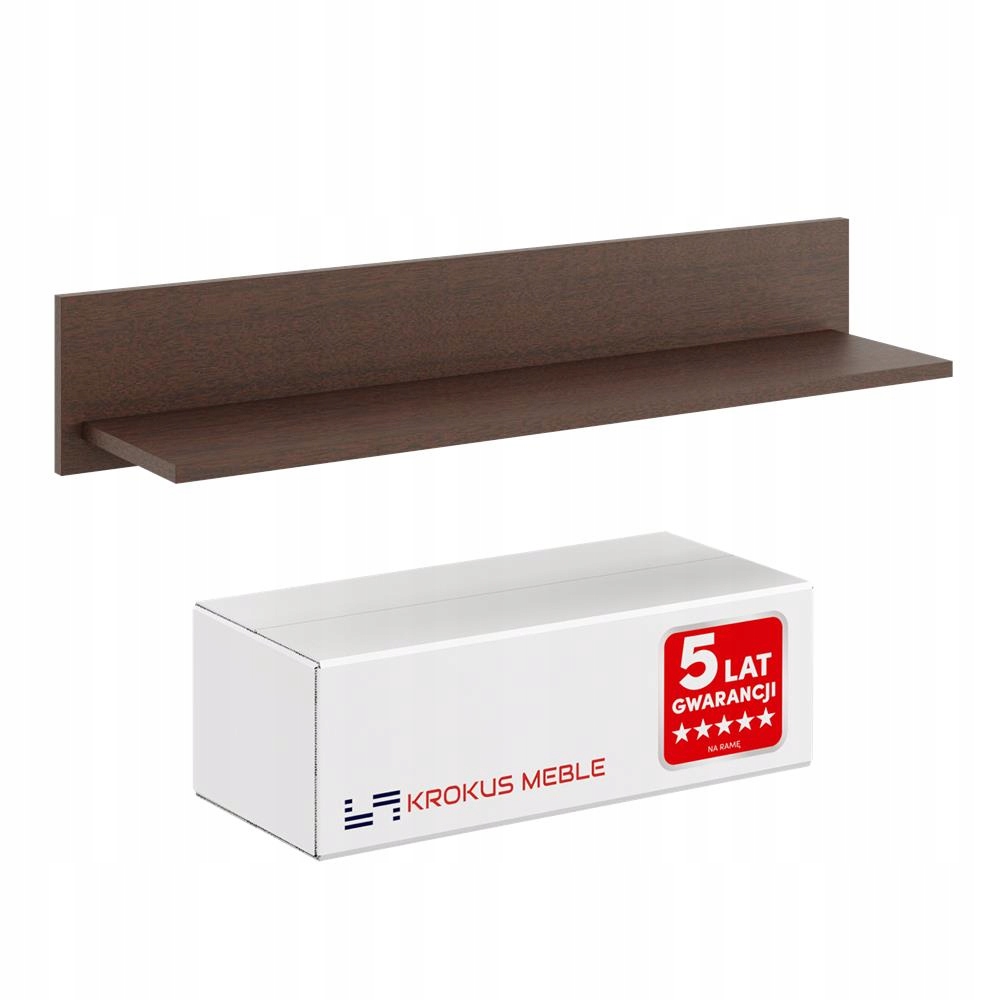 

Półka Na Ścianę Wisząca Do Salonu Prosta Wenge