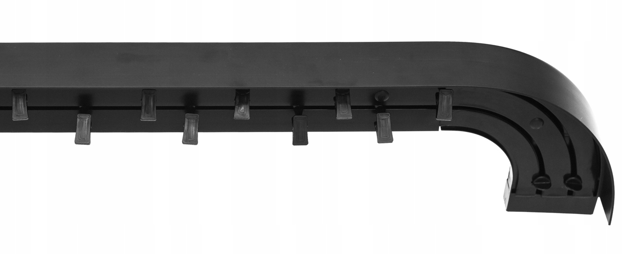 

Karnisz II-torowy320cm Szyna Pcv osłona czarna łuk