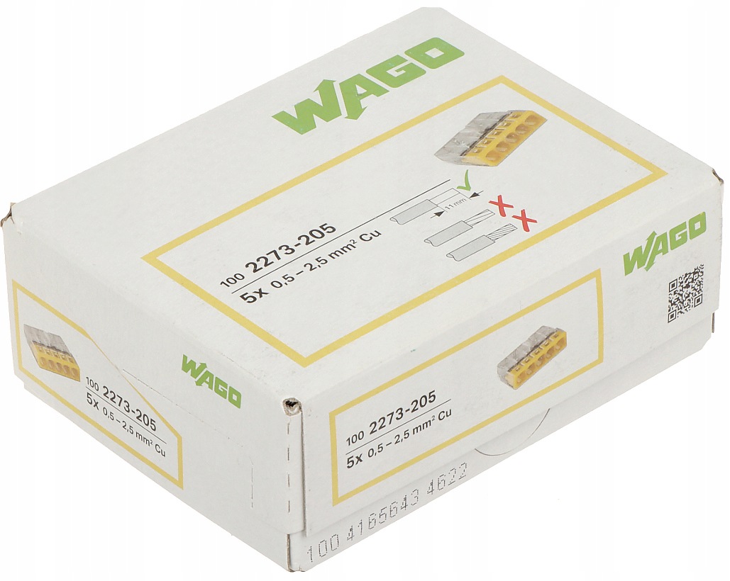 Elektrická kostka Wago 2273-205 balení 100 kusů