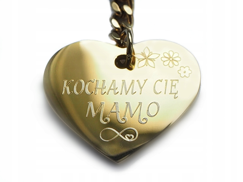 

Brelok Kocham Cię Kochamy Cię Mamo, serce dla Mamy