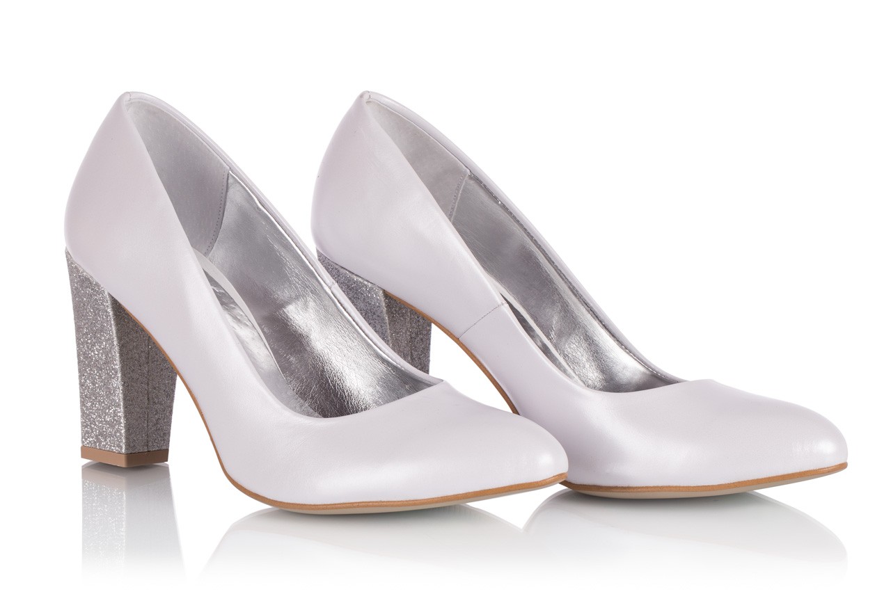 svatební lodičky na stabilním podpatku, bílé, velikost 36