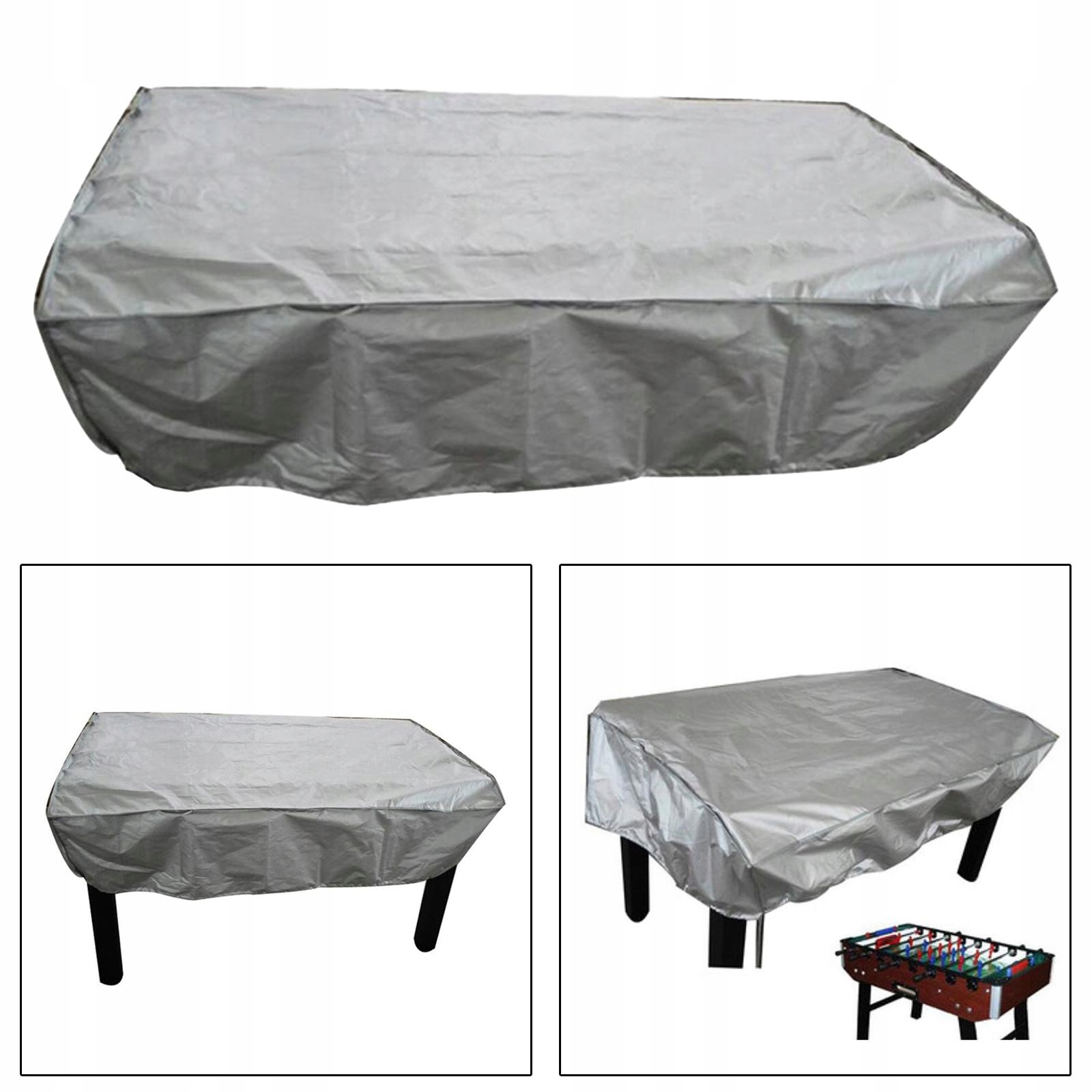 Foosball Table Cover Table Silver 163cmx115cmx48cm Marka bez marki