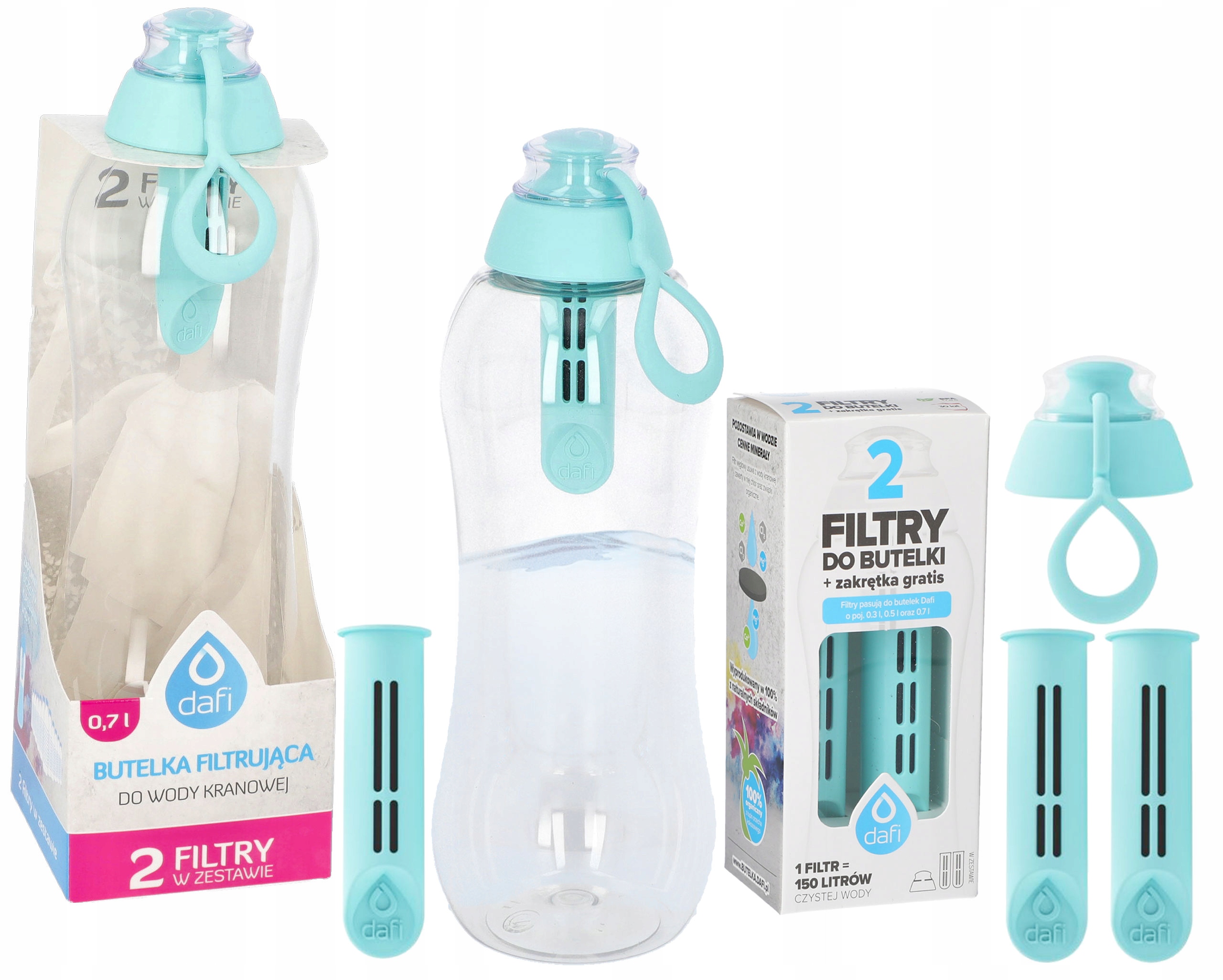 

Butelka Filtrująca Wody Dafi 0,7 4 Filtry Wkłady