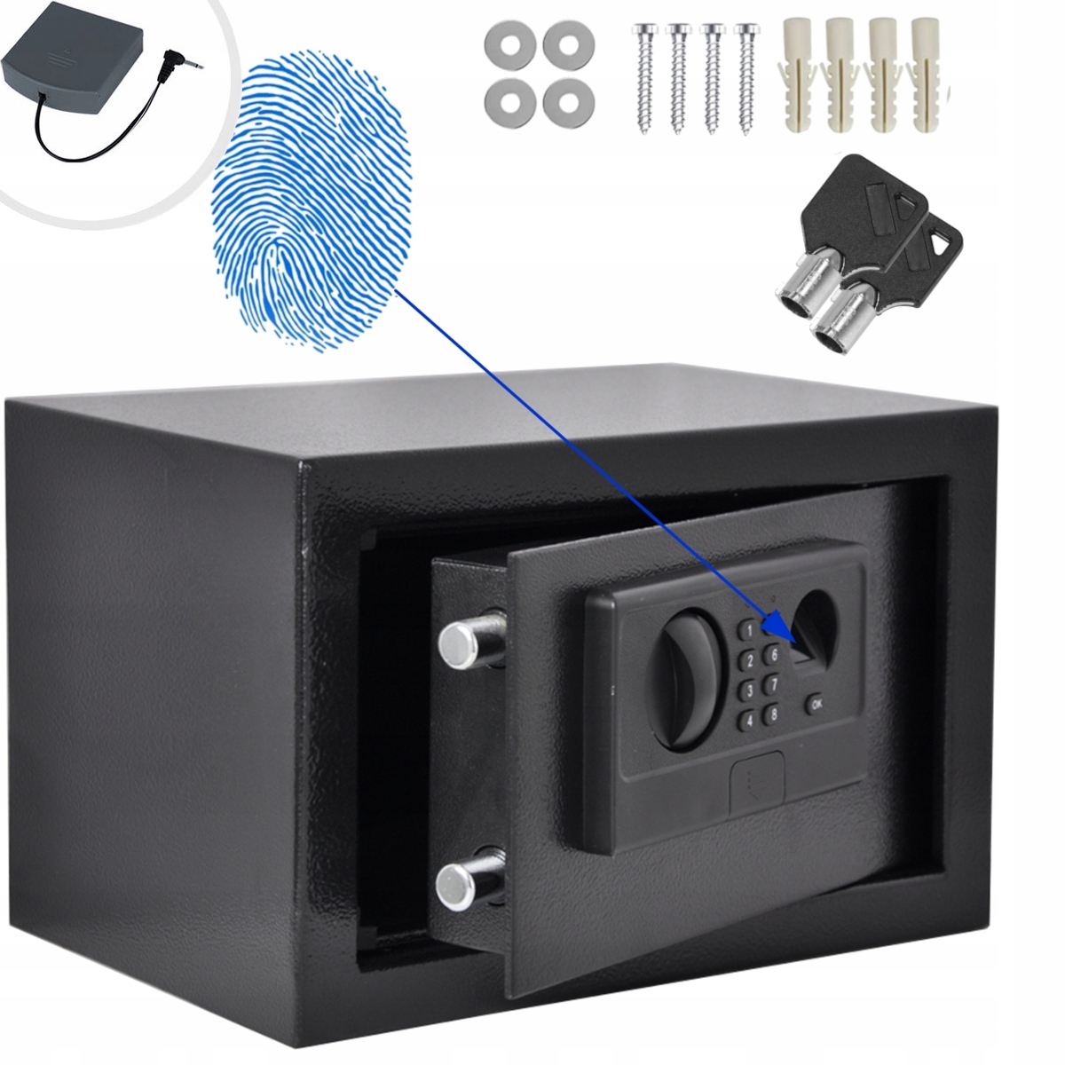 Sejf Biometryczny Na Odcisk Palca Kasa Pancerna Kod Klucz Awaryjny
