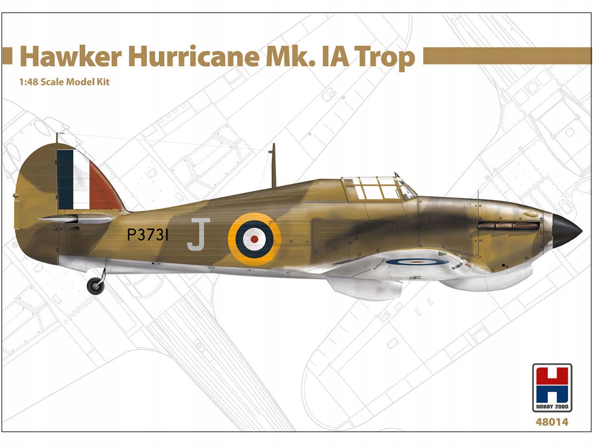 Letadlo Hurricane Mk.Ia Trop 48014 Hobby 2000