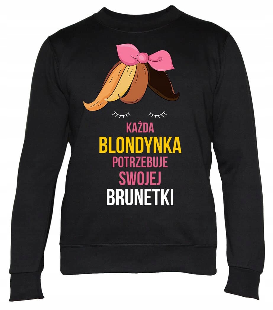 Dámská Mikina kterou každá blondýnka potřebuje, brunetka Xs, černá, Dárek D