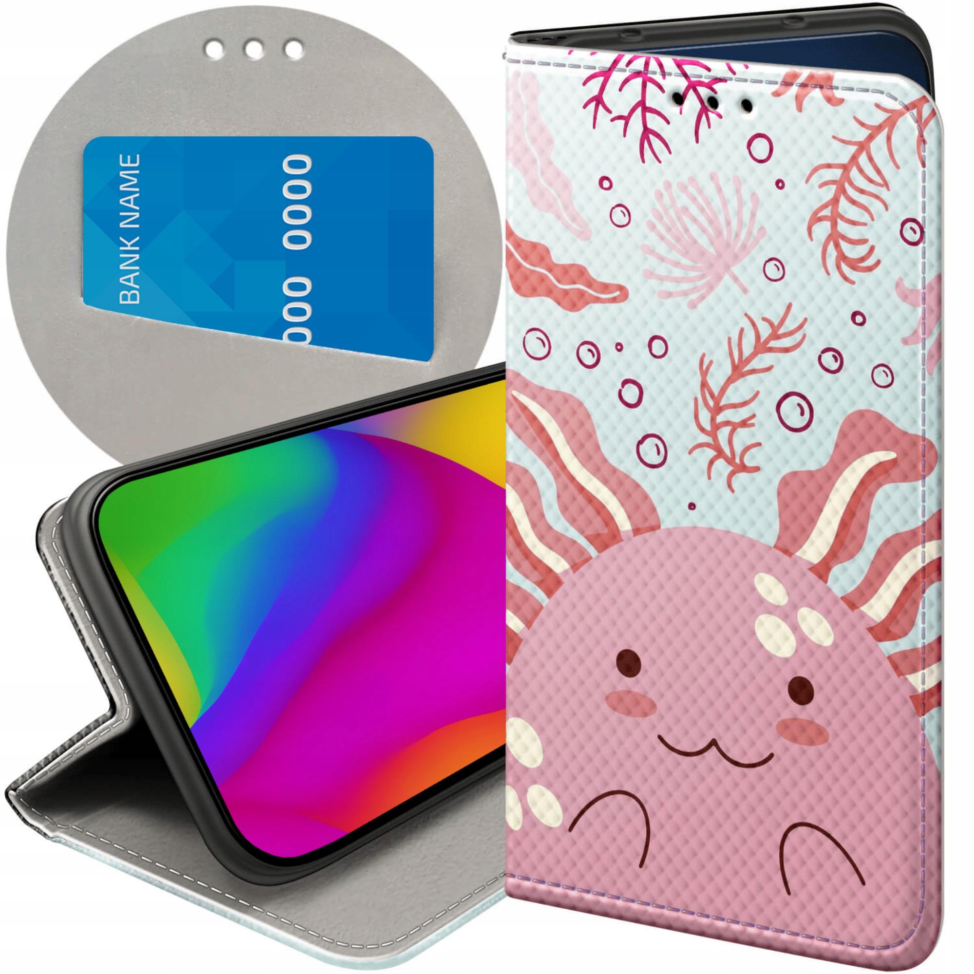 Etui Z Klapką Do Honor MAGIC7 Pro Axolotl Aksolotl Z Aksolotlem Case