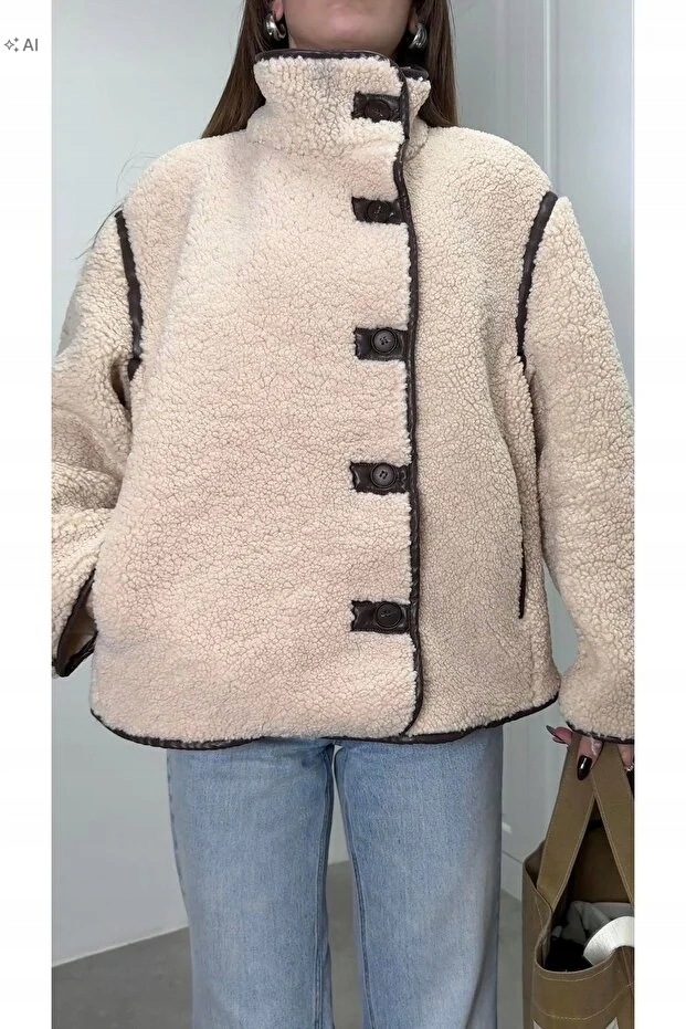 Teplá Dámská Prošívaná Bunda S Lemováním Ve Stylu Boho M 5IA