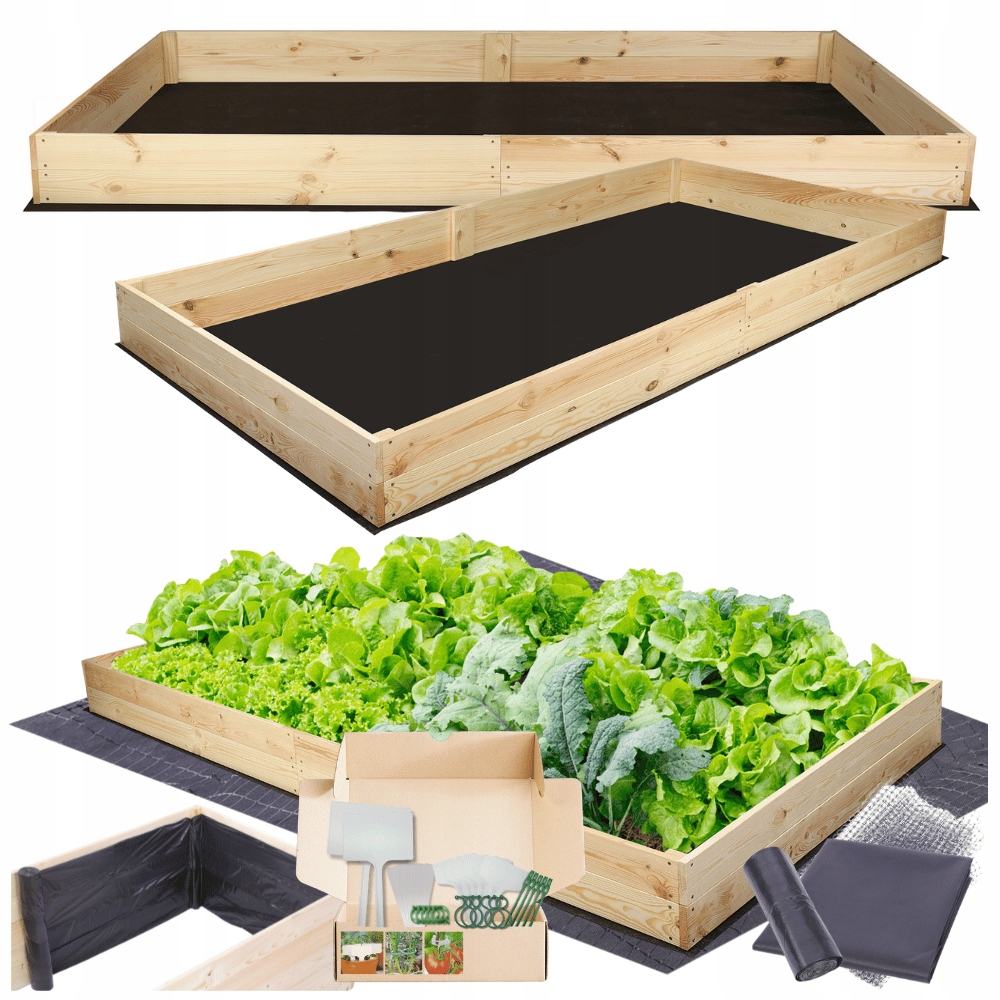 Vyvýšený záhon zeleninový záhon truhla pařeniště zahradní květináč 18x240x100