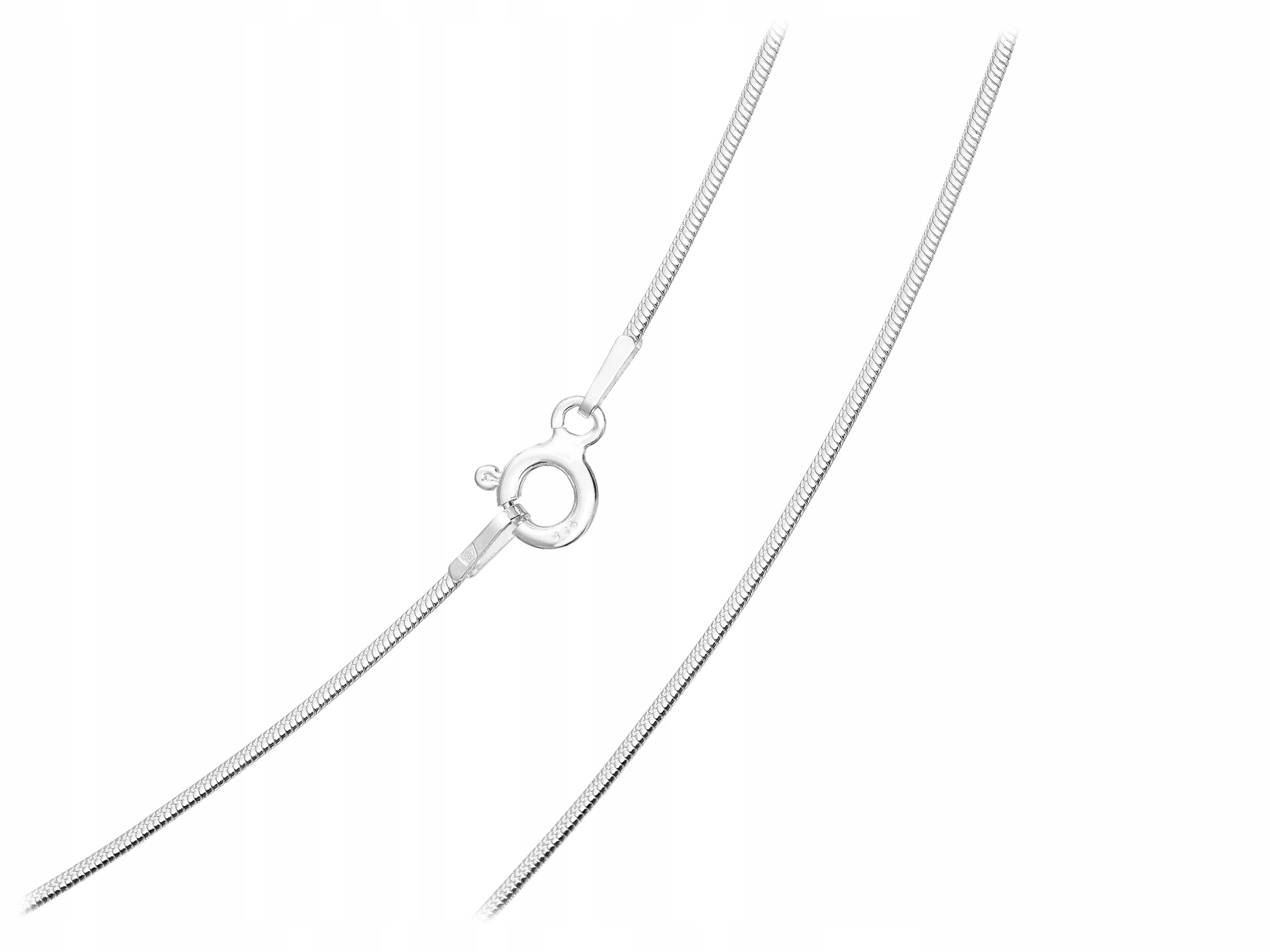 Dlouhý tenký stříbrný Řetízek pro ženy Linka Zmijka kulatá 0,8 mm 50 cm