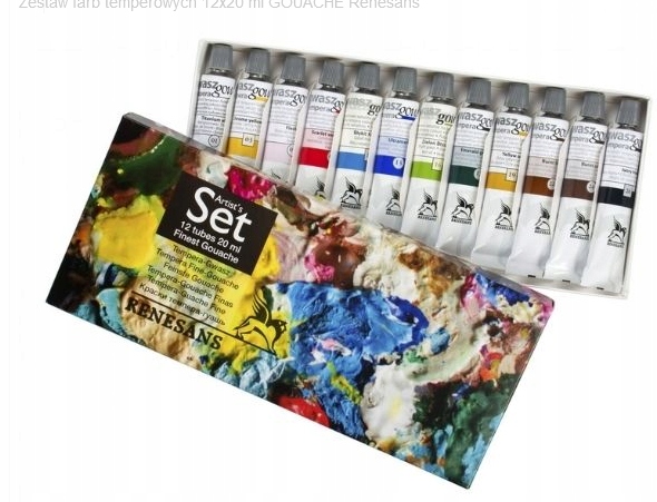 Sada barev kvaš Renesans 12x20 ml. v tubách