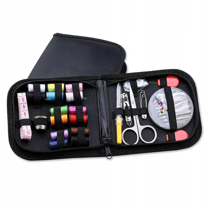 Zestaw Krawiecki Do Szycia mini Przybornik Podróżny Podręczny Nici W Etui